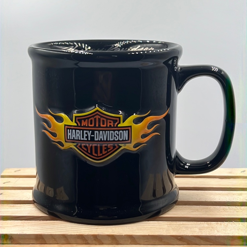 Vintage Harley-Davidson Wide Ceramic Mug